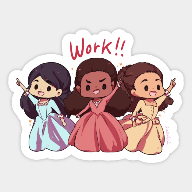 The Schuyler Sisters Sticker by beailish